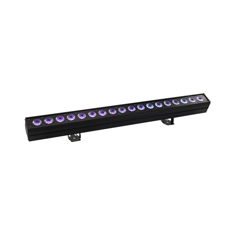 18pcs 18W RGBWA UV 6in1 LED Wall Washer Light Pixel Control