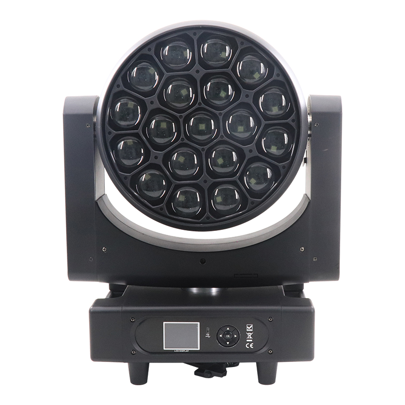 19x40W Bee Eye RGBW Pixel Zoom Rotating Wash Moving Head Light