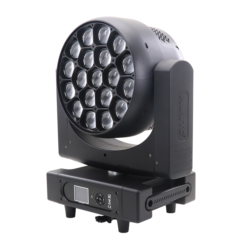 19x40W Bee Eye RGBW Pixel Zoom Rotating Wash Moving Head Light
