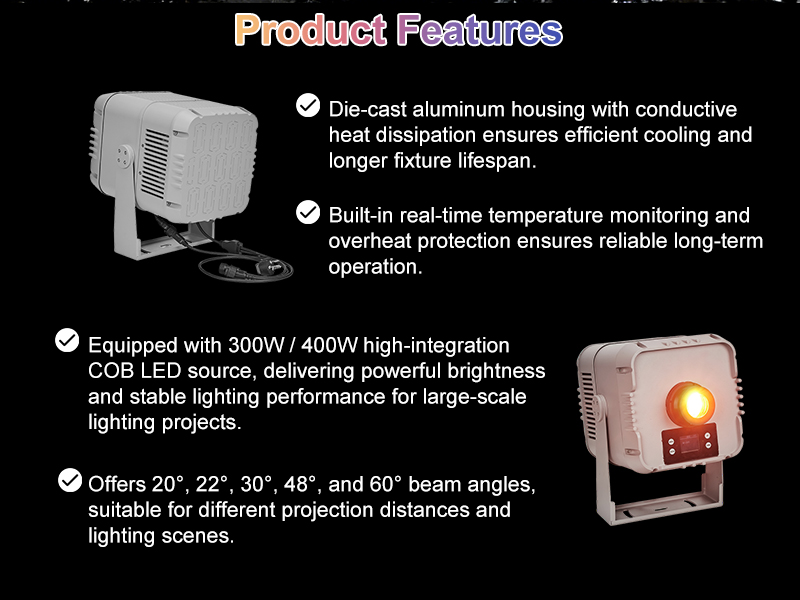 COB LED water ripple projection stage light
