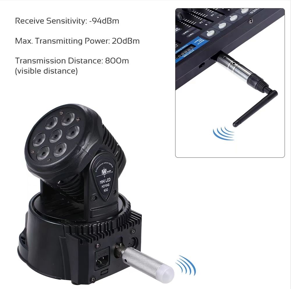 Transmitter Battery Powered Wireless 2.4G DMX512 signal Receiver