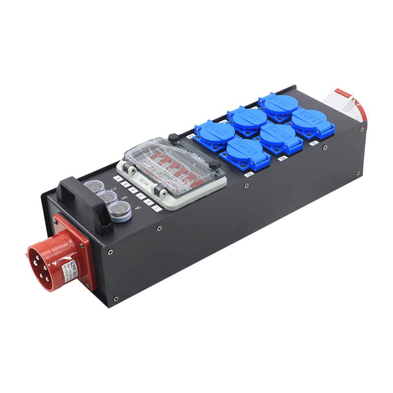 32A 5pin in and Out 6 Road 16A Waterproof Europe Output Power Distributor