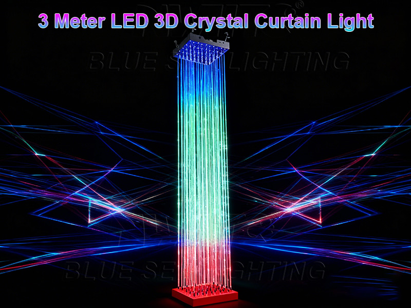 3 Meter LED 3D Crystal Curtain Light