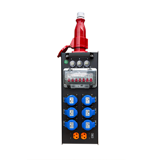6 Road 16A CEE Waterproof Output + 1 Road 16A Edison Output 32A 5Pin CEE Industrial Plug Input Power Distribution