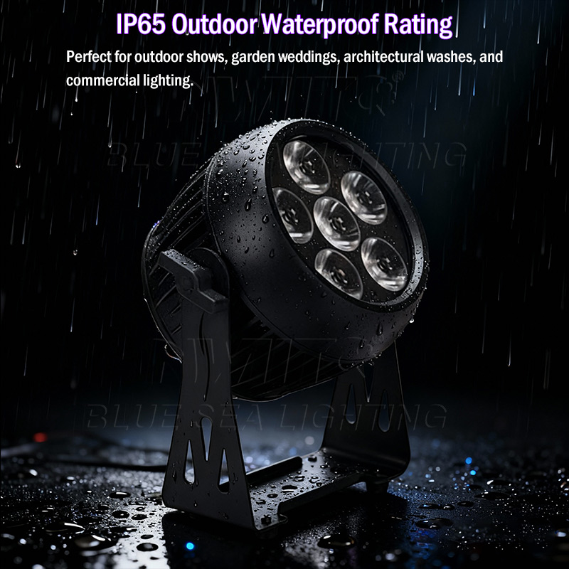 Outdoor 6x20W RGBWA+UV Battery LED Flood Light