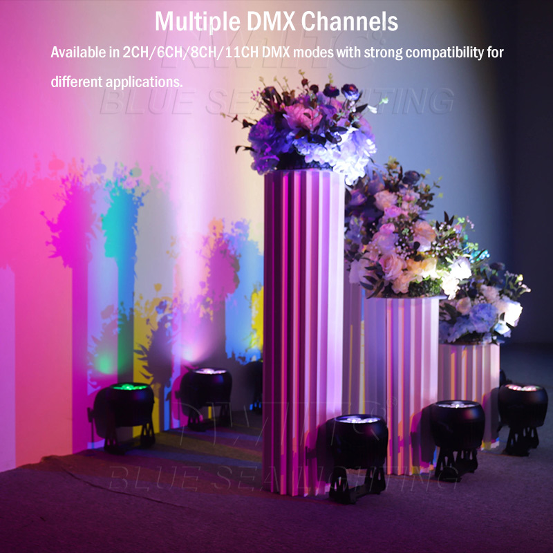 6x20W Waterproof Wireless Stage Uplight