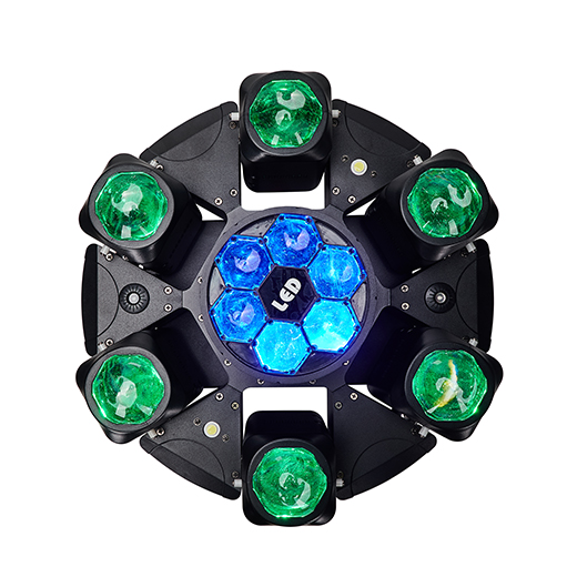 6x40w RGBW beam +6x10w bee eye +2x10W White Strobe+2 Red And Green Laser Led Moving Head