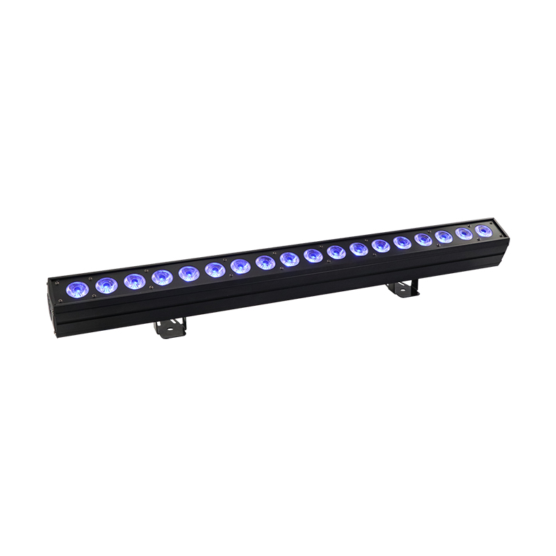 18pcs 18W RGBWA UV 6in1 LED Wall Washer Light Pixel Control