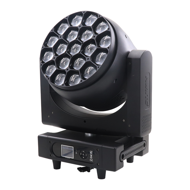 19x40W Bee Eye RGBW Pixel Zoom Rotating Wash Moving Head Light