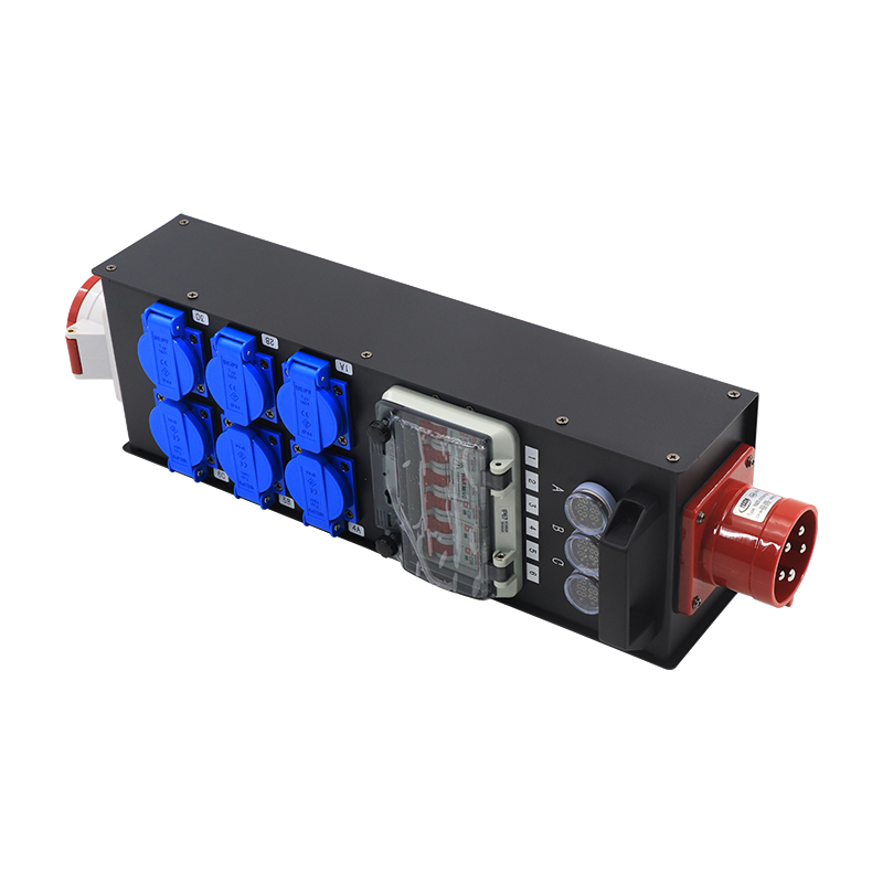 32A 5pin in and Out 6 Road 16A Waterproof Europe Output Power Distributor
