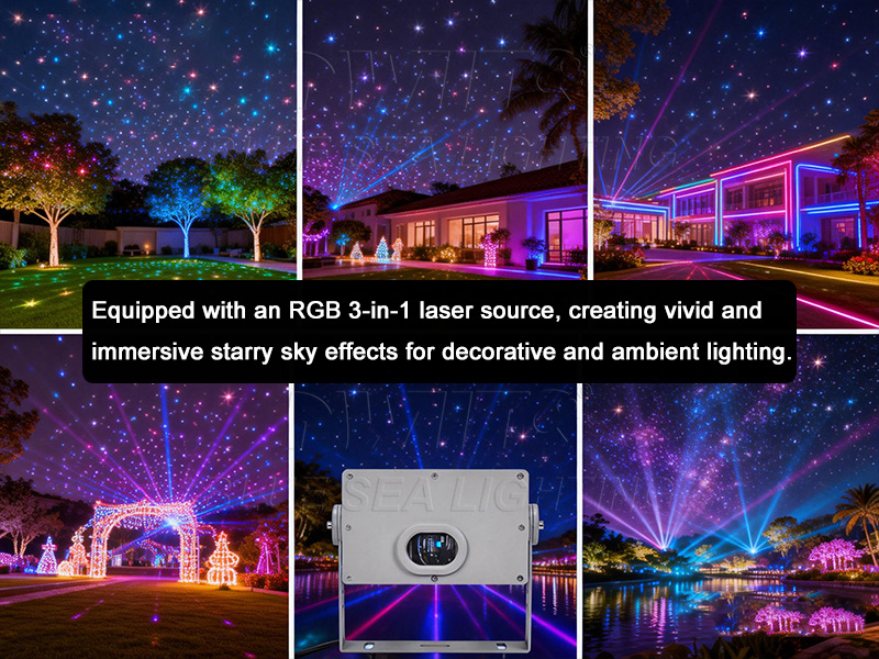 Outdoor RGB starry sky laser projector 800mW 2000mW
