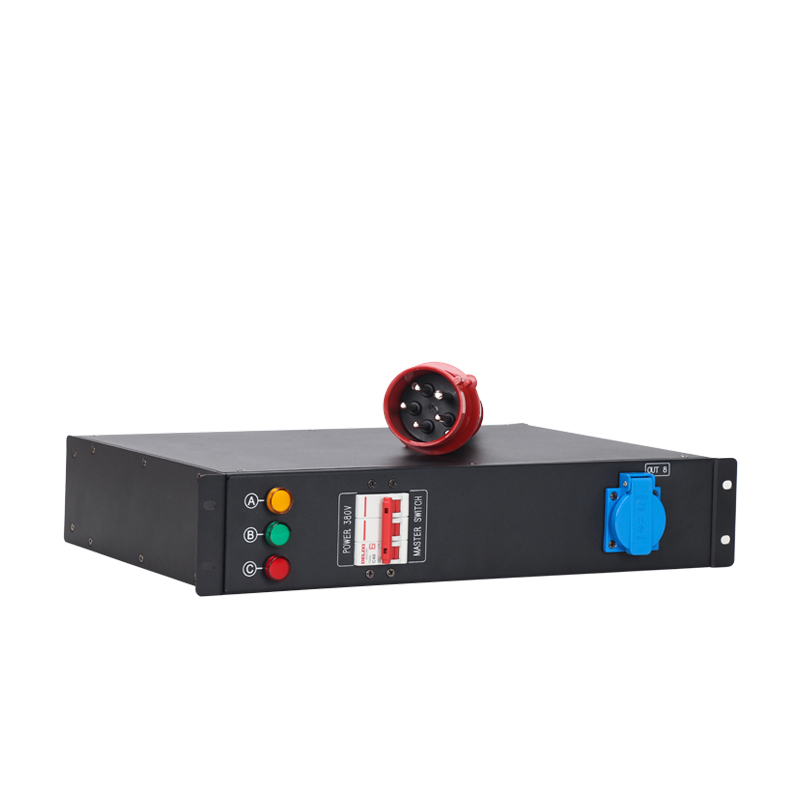 8 chs 16A Europe Schuko Output 32A 5pin Input  Power Distributor Distro Box