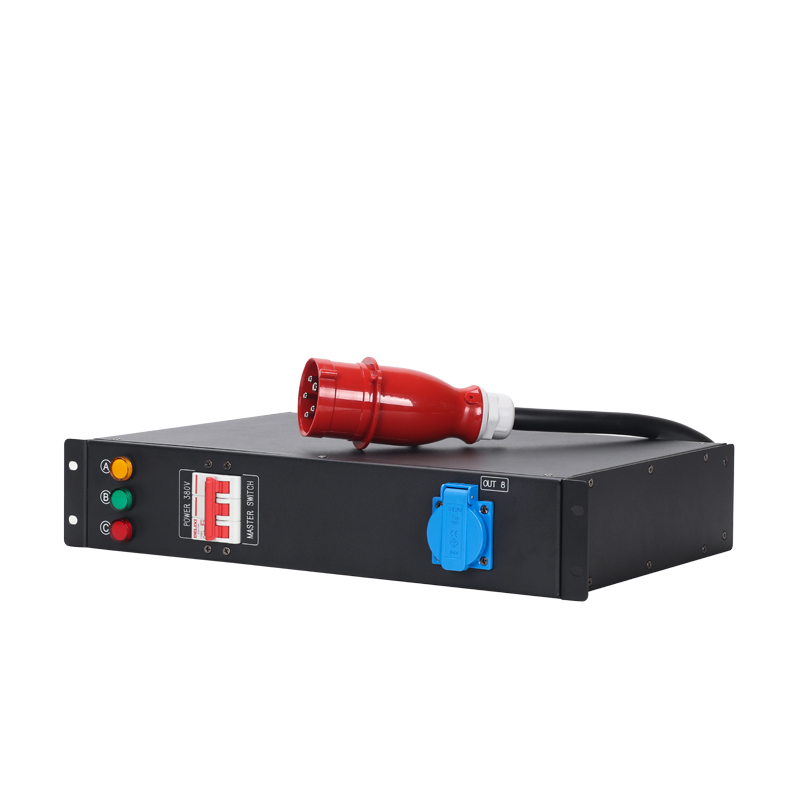 8 chs 16A Europe Schuko Output 32A 5pin Input  Power Distributor Distro Box