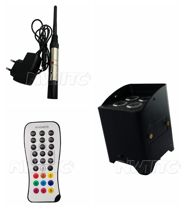 Wholesale P-34 4x18W RGBWA UV 6-in-1 Wireless LED Par Light Stage Lights with Battery Power