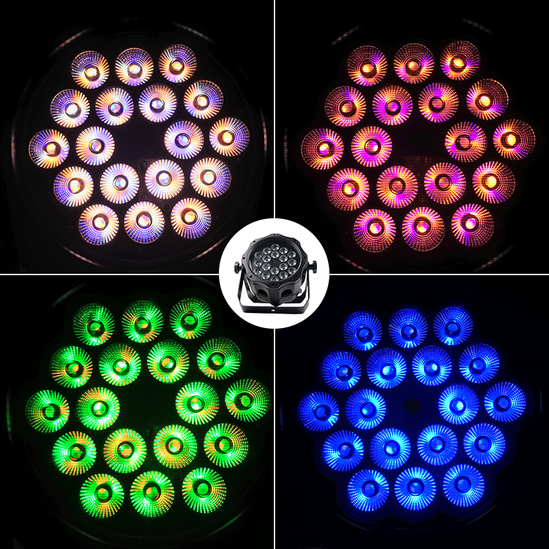 IP65 Waterproof 6IN1 RGBWA UV Par Can Stage Light 18x18W for DJ & Events
