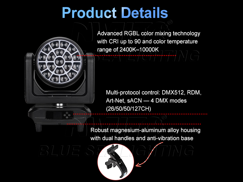 IP66 Waterproof LED Moving Head 17kg