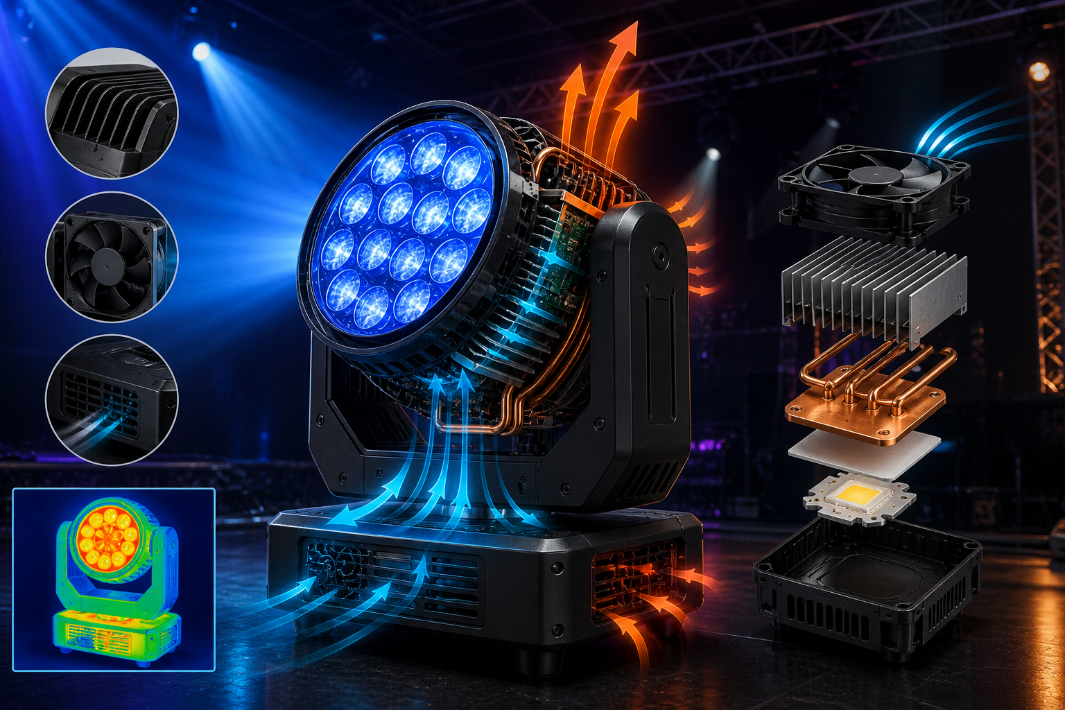 10 Frequently Asked Questions About LED Stage Lighting Heat Dissipation Systems