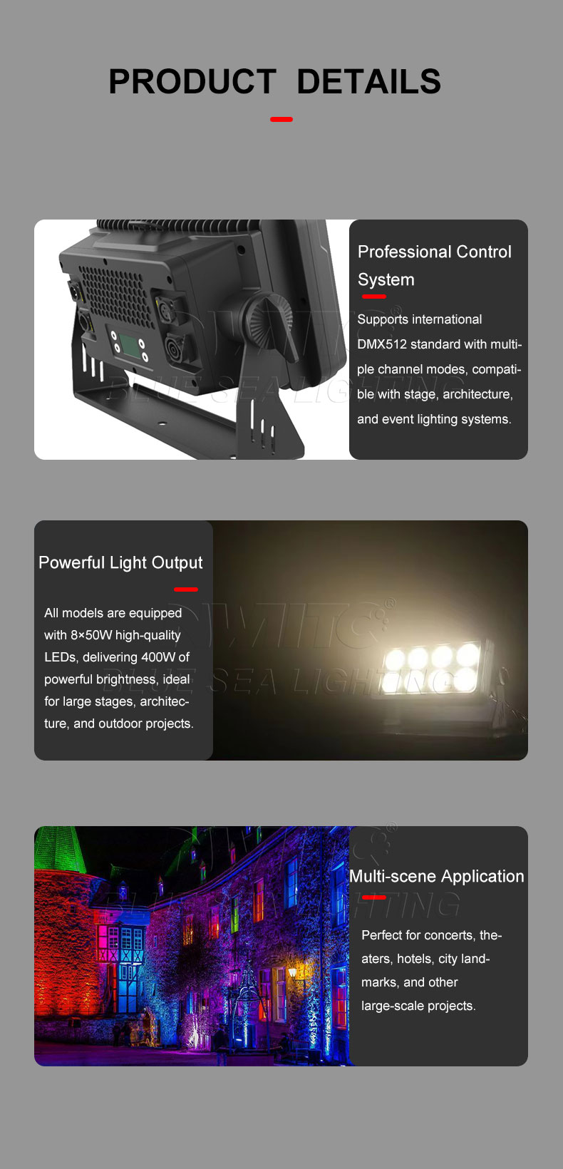 DMX512 LED projector IP65