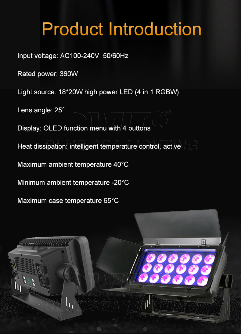 18x20W RGBW 4in1 Outdoor LED Wash