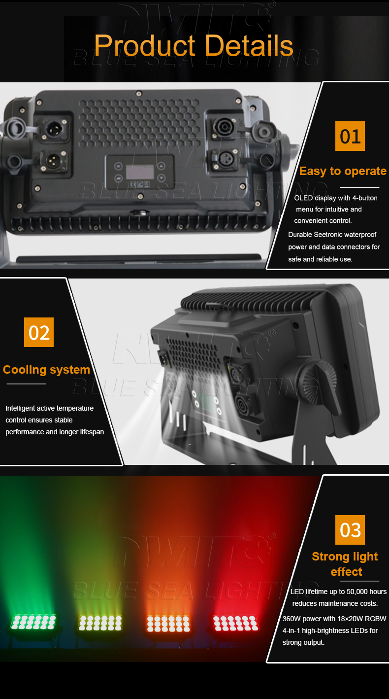 IP65 Waterproof RGBW LED Stage Light