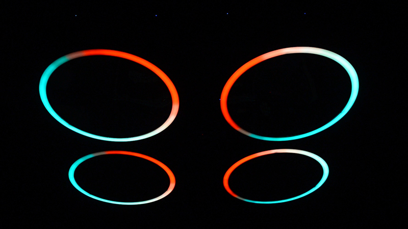 6m Kinetic LED Ring RGBW Projection Lights 300W Power for Hotel Application