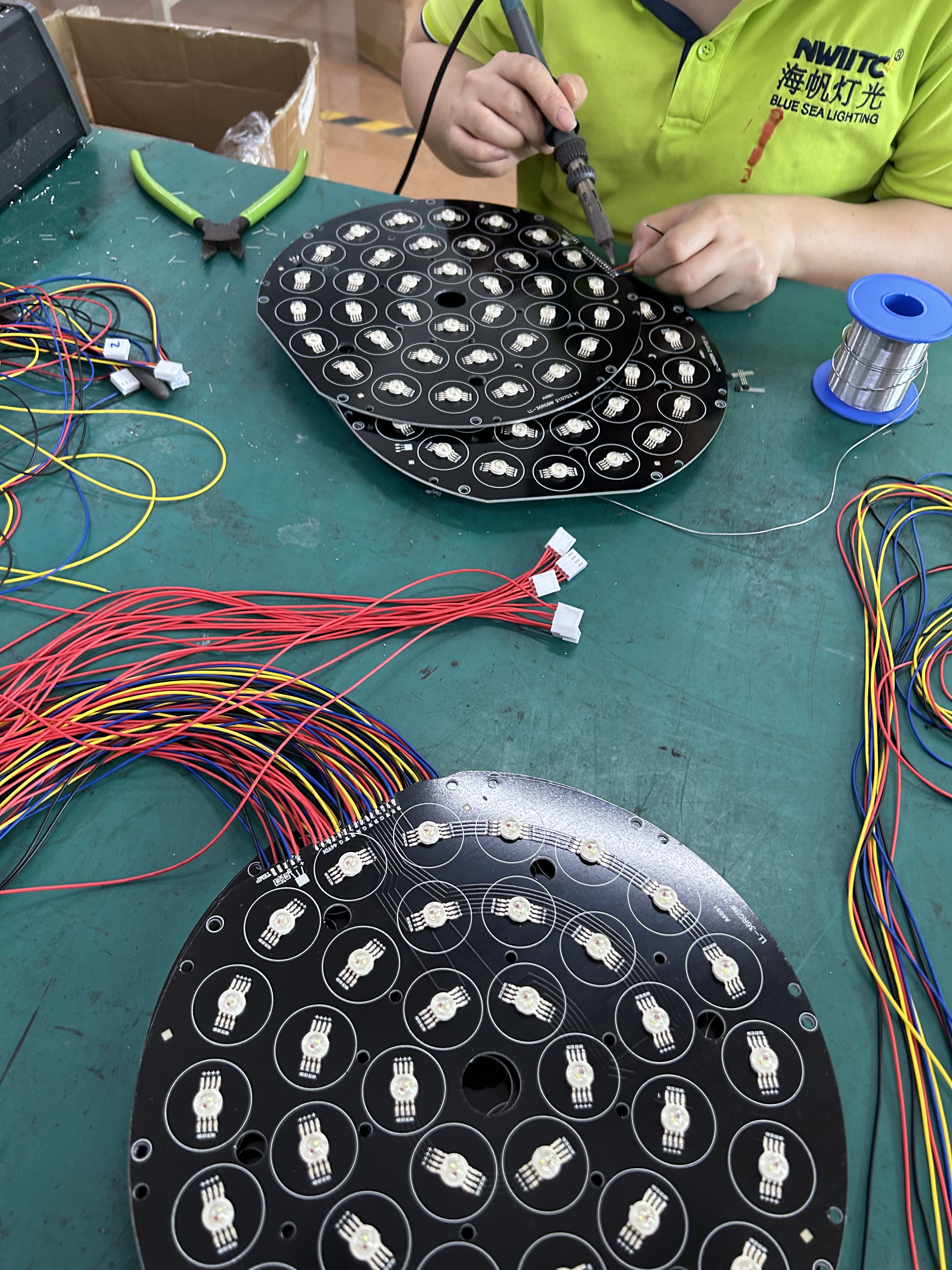 stage lighting production workshop line