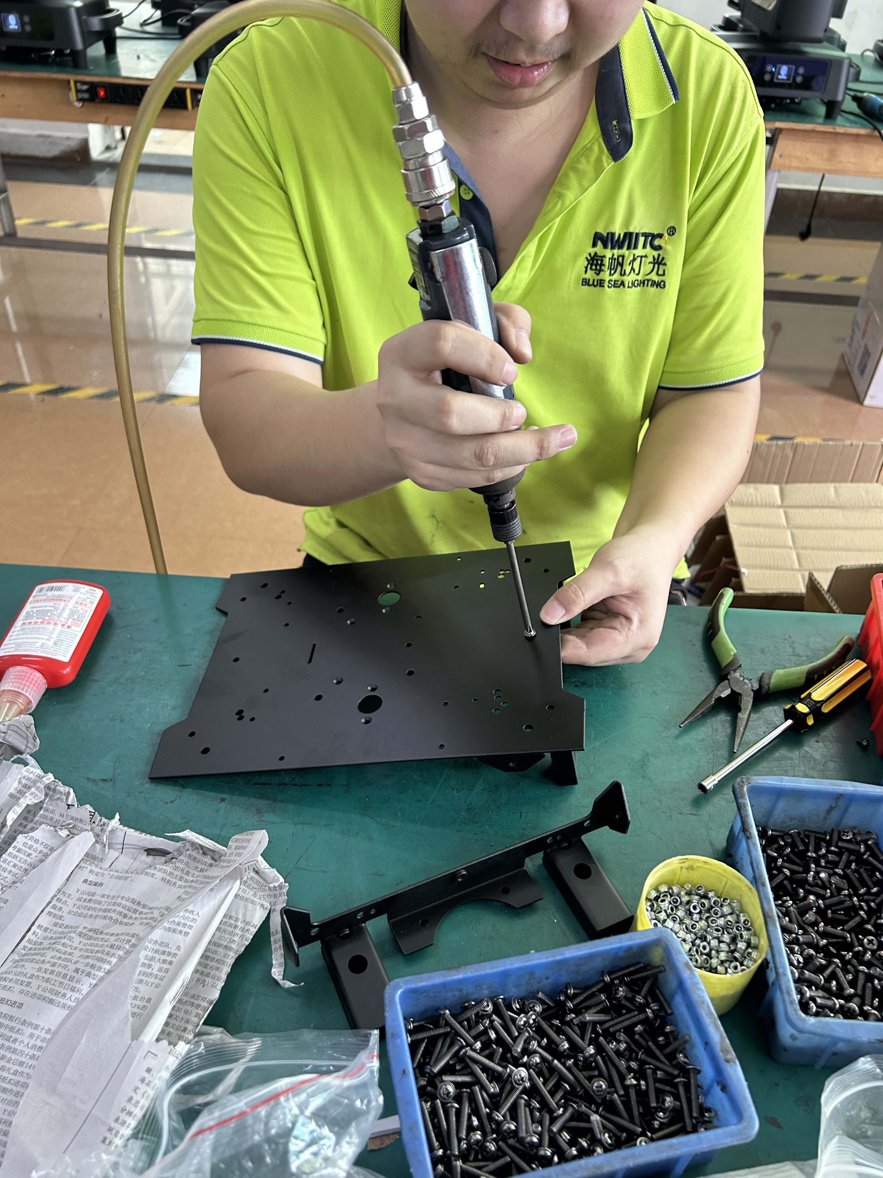 LED stage light soldering and wiring
