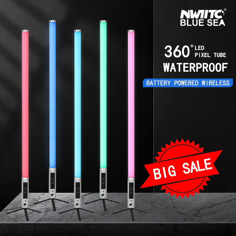 Wireless RGBWA 5in1 Pixel Tube LED Stage Light Bar WIFI APP Control Battery Spotlights for Stage Lighting