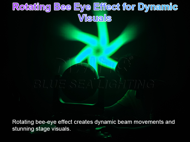 7x60w rgbw rotating bee eye stage light