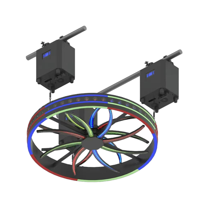 With Kinetic Machine 48x20W RGBW Halo Windmill Effect Light