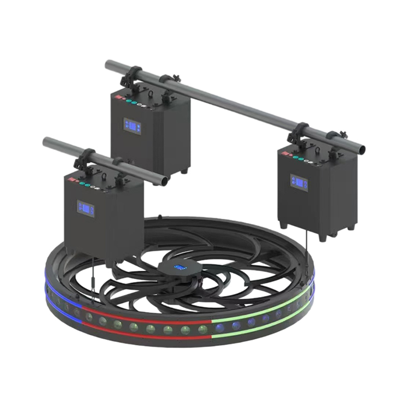 With Kinetic Machine 48x20W RGBW Halo Windmill Effect Light