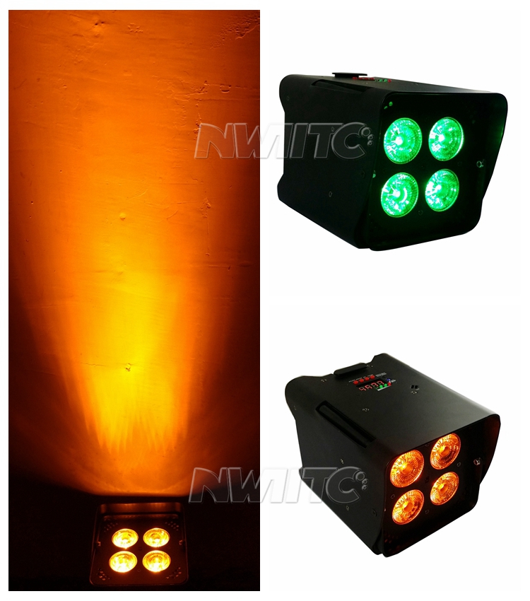 Wholesale P-34 4x18W RGBWA UV 6-in-1 Wireless LED Par Light Stage Lights with Battery Power