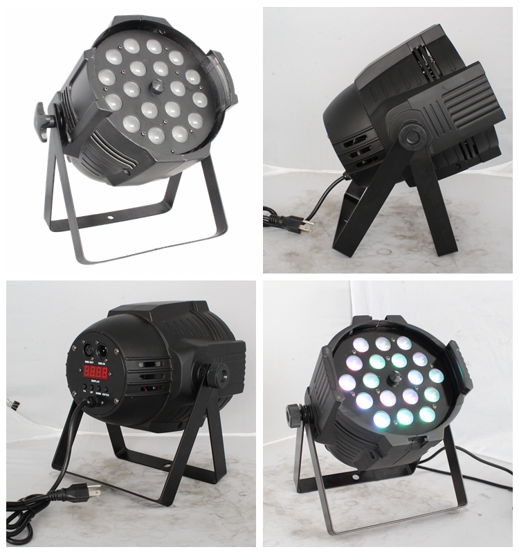 18Pcs 18W RGBWA UV 6-in-1 Zoom LED Par Light for Stage