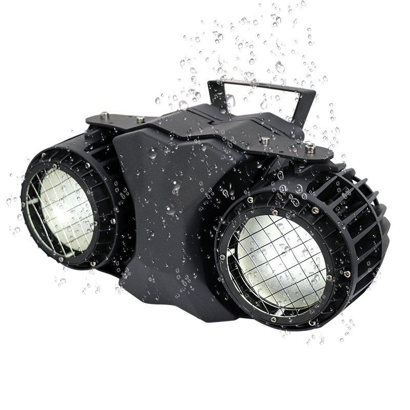Outdoor IP65 2x100W COB LED Audience Light – White, Warm White & Cool White 2-in-1