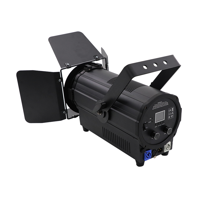 200W RGBW LED Fresnel Zoom Light with DMX for Studio & DJ