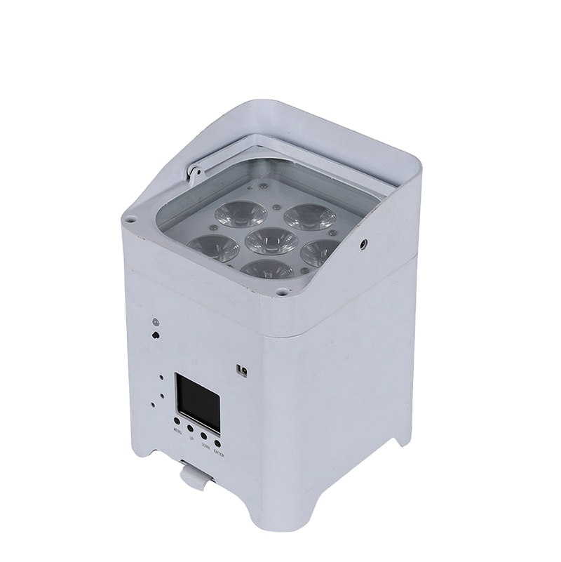 APP Dj Party Battery Powered 6x18w Rgbwa Uv 6in1 Led Par Can Light