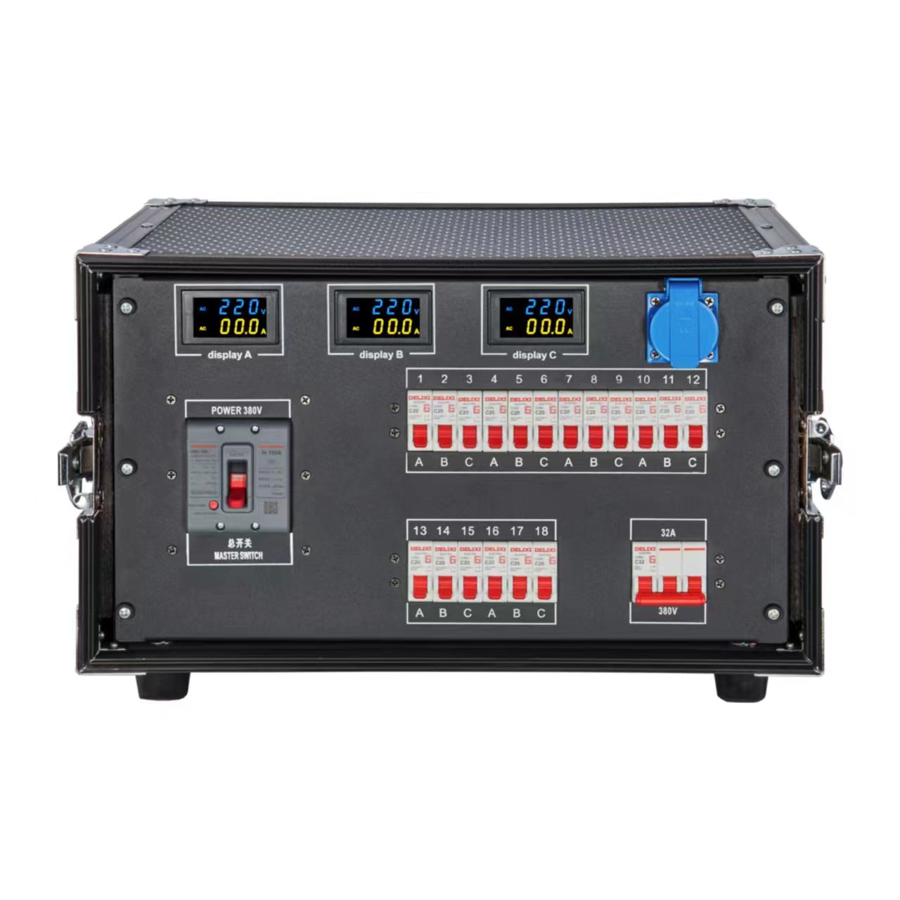 Pro 63A 5pin Input 18 Road 16A Waterproof 32A 5pin Output Power Distro