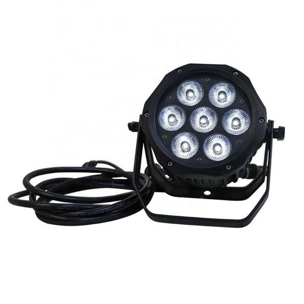 DJ Party Waterproof IP65 LED Par Can Light 7x10W RGBW 4in1 Uplight Projection Lights