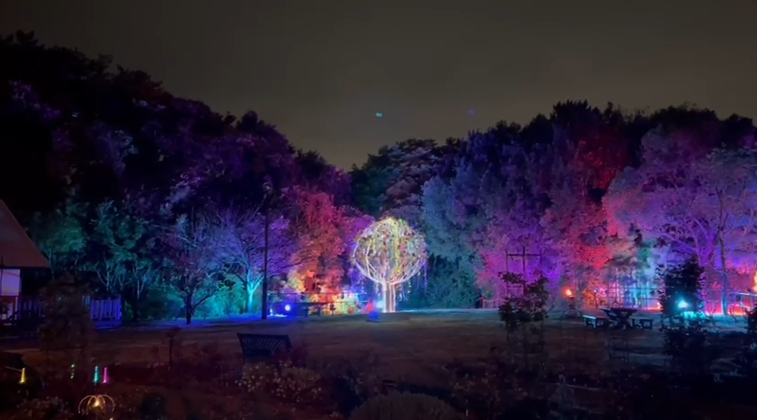 Application of 80 Waterproof PAR Lights in a Japanese Flower Museum: Blue Sea Lighting Outdoor Lighting Wins High Customer Praise