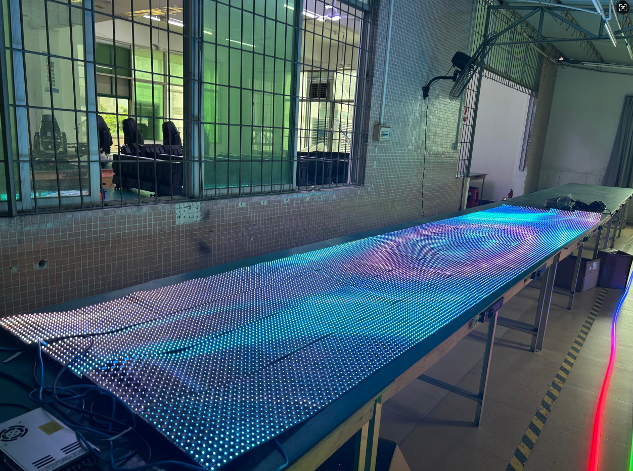 Blue Sea Lighting Ribbon LED Display Production Line Testing: Exploring Endless Possibilities of Flexible LED Display Technology in Stage and Spatial Design