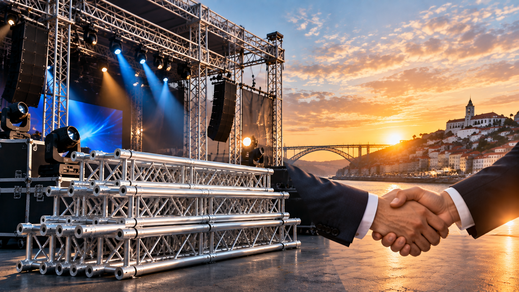 Portuguese Customer Highly Appreciates Blue Sea Lighting Service, Opening New Growth Opportunities with 250kg Stage Truss Project
