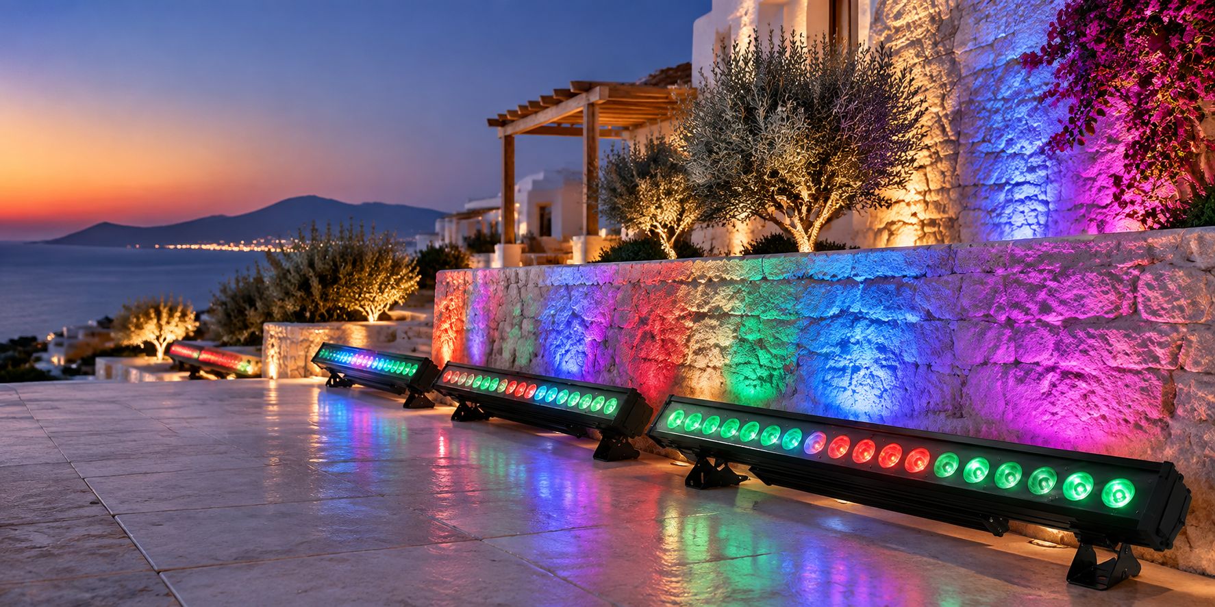 Greek Customer Highly Praises Waterproof 18x18W LED Wall Washer Light for Stable Performance and Outdoor Lighting Applications
