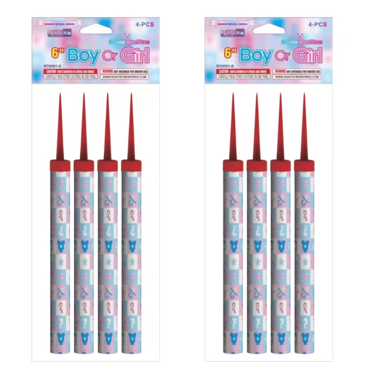 party sparkler with pink smoke 6