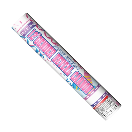 Paper Ribbons Confetti Canon 12 inch gender reveal Cannon RT1009 from Ranta Fireworks