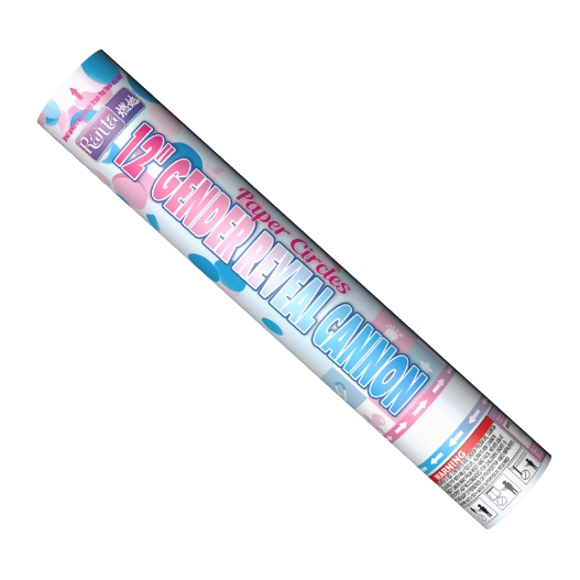 Paper Circles Confetti Cannon 12 inch Gender Reveal Cannon RT1010 from Ranta Fireworks