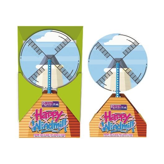Windmill shape 200 gram fountains fireworks Happy Windmill RT4006
