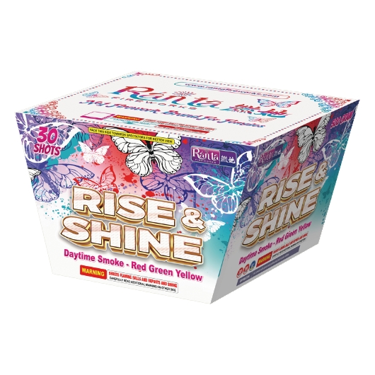 30 shots 500 gram color smoke willow cakes fireworks Rise & Shine RT6006