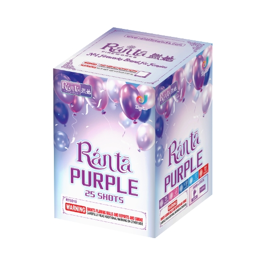 25 shots purple smoke 500 gram cakes firewoks Ranta Purple RT6010