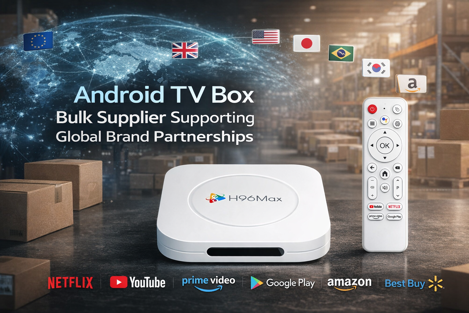 Android TV Box bulk supplier supporting global brand partnerships