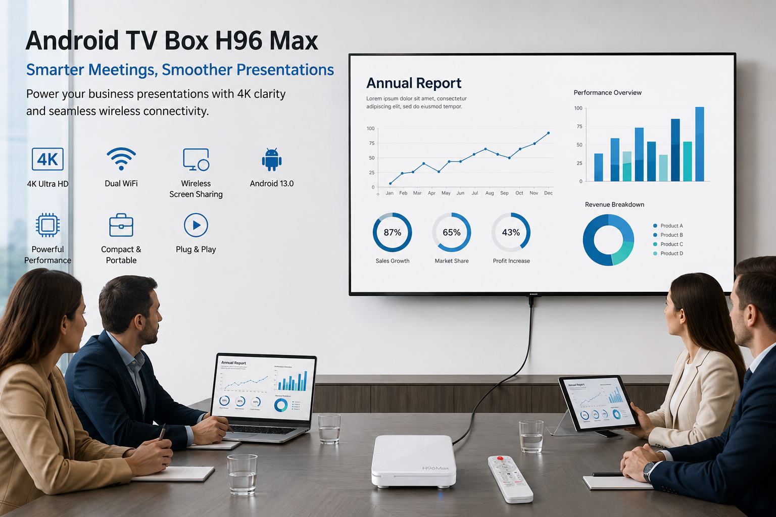 ndroid TV Box supporting corporate presentations